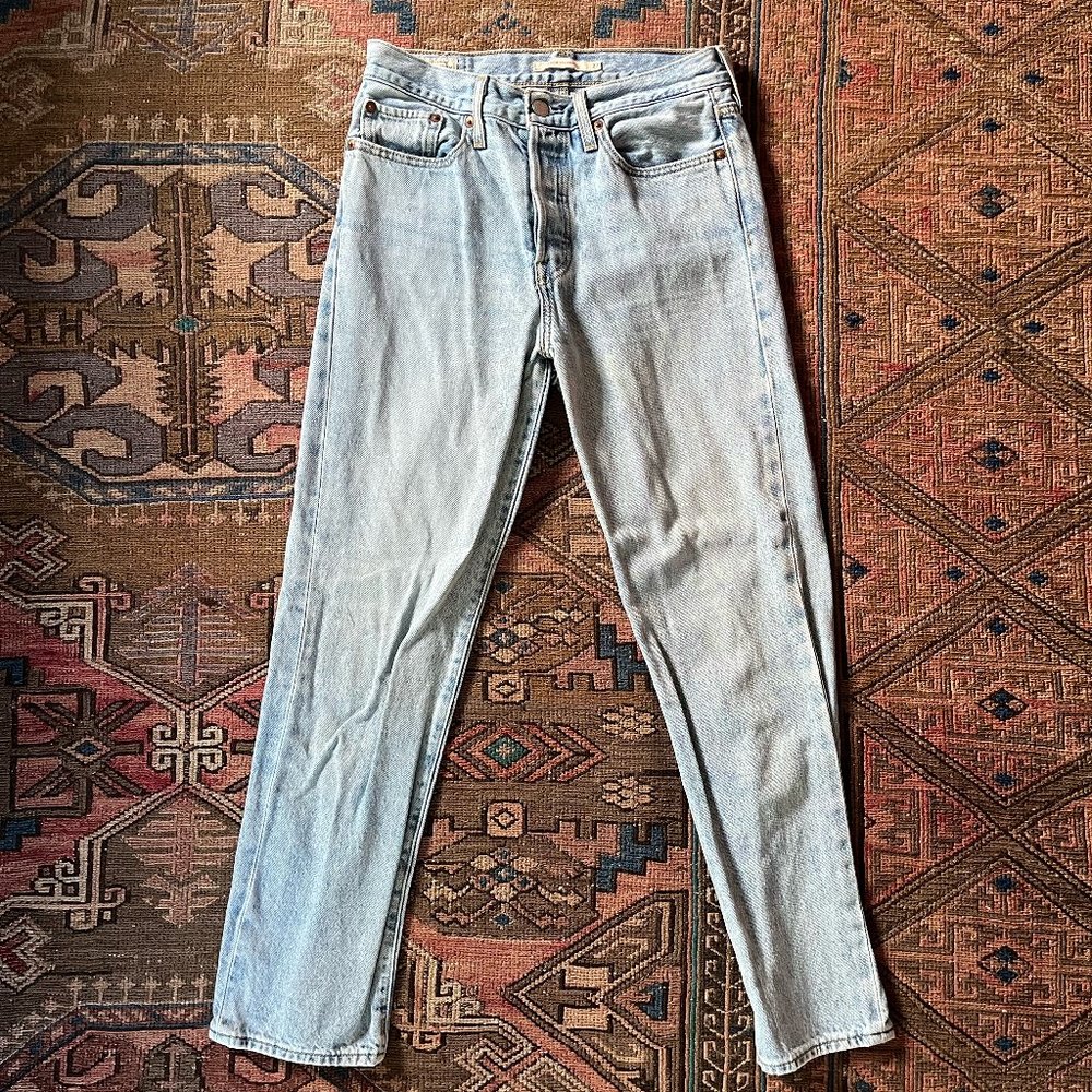 levis wedgie straight light wash jeans size 27